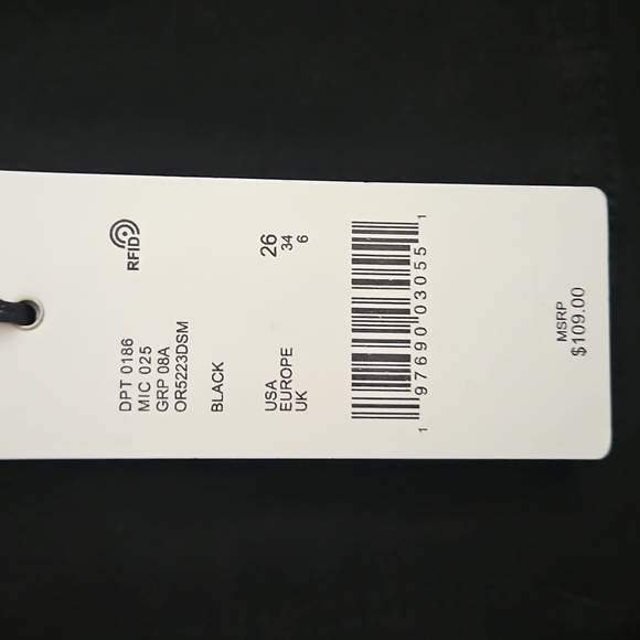 A Loves A High Rise Wide Leg Denim: Black: Size- 26 - Picture 6 of 13